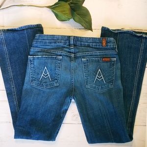 7 For All Mankind Blue Flare Jeans